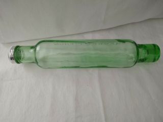 Vintage Green Glass Rolling Pin Baker 