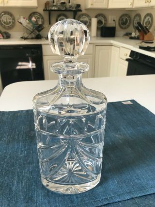 10 1/2 " Waterford Overture Cut Crystal Decanter With Stopper