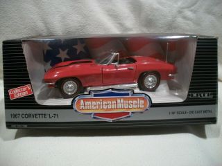 1967 Corvette L - 88 American Muscle Ertl 1:18 Diecast Car Red Limited Edition