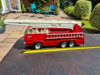 Tonka Toys (1970s) Fire Engine Truck With Turntable & Extending Ladders