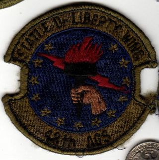 Us Air Force Desert Storm Era? 48th Ags Squadron Patch Statue Of Liberty Wing
