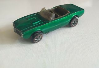 Vintage 1967 Hot Wheels Redline " Custom Firebird " Green Made In Hong Kong