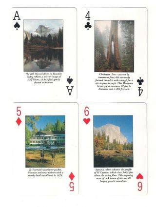 poker size deck souvenir playing cards,  Yosemite National Park,  California 3