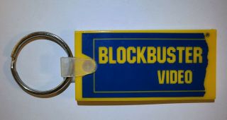 Vintage Blockbuster Video Movie Store Advertising Keychain Rubber New/unused