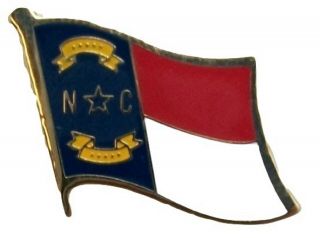 North Carolina State Flag Outline Hat Tac Or Lapel Pin