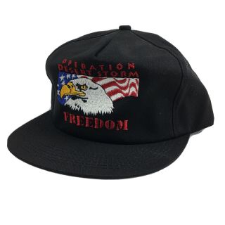 Vintage Operation Desert Storm Black Ball Cap /hat Snapback K - Products