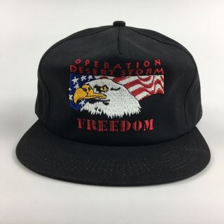 Vintage Operation Desert Storm Black Ball Cap /Hat Snapback K - Products 3