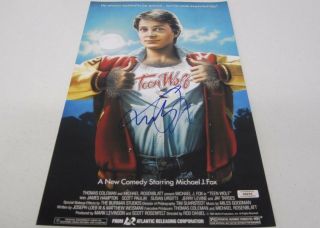 Michael J.  Fox 11x17 Signed Poster W/coa & Funko Pop Flocked Vinyl/shirt Combo