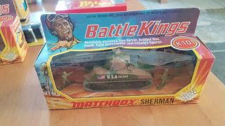 Matchbox Battle Kings Sherman Tank K - 101 Old Stock