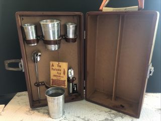 Vintage Londonaire Limited Portable Pub With Key Some Tarnishing