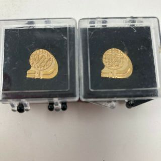 (2) Waffle House 1 Year Employee Anniversary Award Pin W/ Case Collectible
