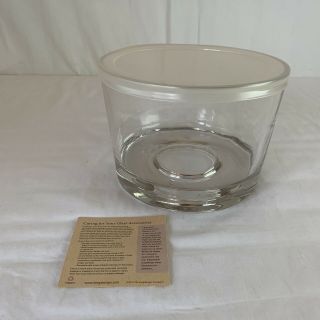 Longaberger Glass Trifle Bowl Replacement For The Pottery Trifle Stand W Lid Euc
