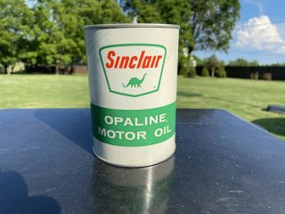 Sinclair Opaline Motor Oil 1 Quart Can - Full Nos Composite