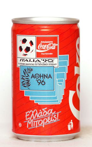 1990 Coca Cola Can From Greece,  Italia 