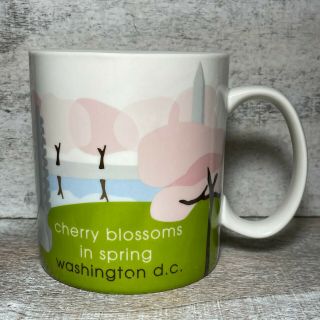 Vintage 2007 Starbucks Coffee Mug Washington Dc Cherry Blossoms Spring 18 Fl Oz