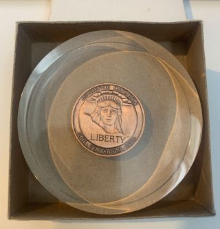 Statue Of Liberty Authentic Materials Centennial 1886 - 1986 Medal - Incased