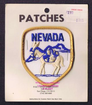 Lmh Patch Badge Nevada Miner Prospector Pack Mule Gold Mine Donkey Circus