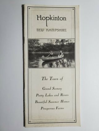 Very Early Tour Info Brochure For Hopkinton Hampshire Nh