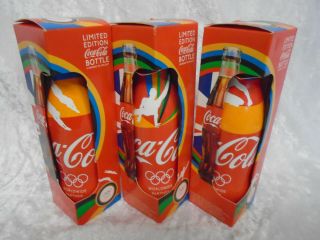 3x Coca - Cola Bottles - Aluminium,  London Olympics 2012 Limited Edition Boxed