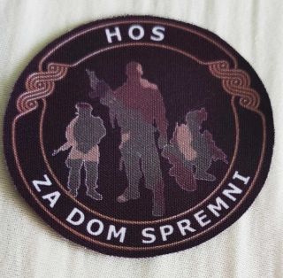 CROATIA ARMY HOS HSP ZA DOM SPREMNI USTASHA sleeve patch 3