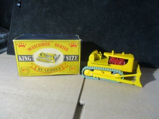 1960 Lesny Matchbox K - 3 - 1 King Size Caterpillar D.  9 Bulldozer B495 Pa