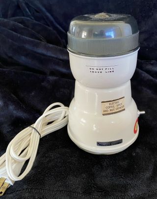 Vintage Moulinex Electric Coffee,  Spice,  And Nut Grinder.  Stickers