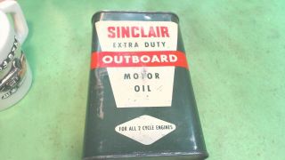 Vintage - Sinclair - Extra Duty - = Outboard Motor Oil Quart Can