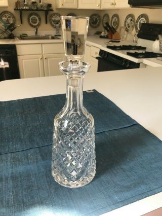 Vintage 13 1/4 " Waterford Alana Cut Crystal Wine Decanter W/stopper