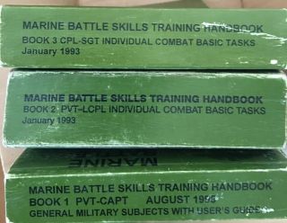 Marine Battle Skills Training Handbook Series (3 Books)