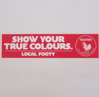 Vintage Roosters North Adelaide Football Club Sanfl True Colours Promo Sticker