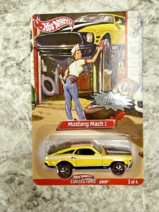 Hot Wheels Redline Rlc Rewards Mustang Mach 1 Yellow Adult Collected Toy Car