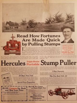 Hercules Manufacturing Company 10 Print Ads The Country Gentleman 1913 - 1917