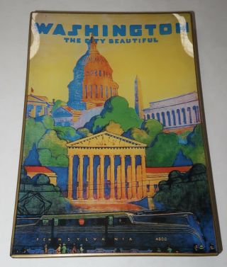 Washington Dc Vintage Trinket Tray Glass Souvenir Nation 
