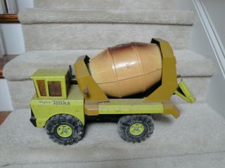 Farm Fresh Large Rare Lime Green Mighty Tonka Pressed Steel Cement Mixer