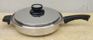 Lustre Craft By West Bend 11 " Skillet W/vent Lid 5 - Ply Multicore Stainless Steel