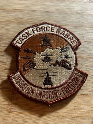 2000s? Us Army Patch - Task Force Sabre Ops Enduring Freedom -