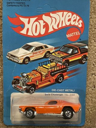 Unpunched Hot Wheels 1981 Orange Dixie Challenger 3364 - Nib
