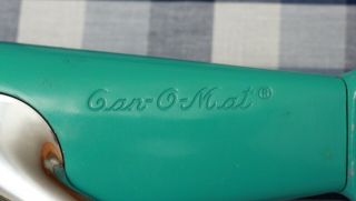 Vintage 1950 ' s Rival MFG CAN - O - MAT Turquois Wall Mount Can Opener Retro 3