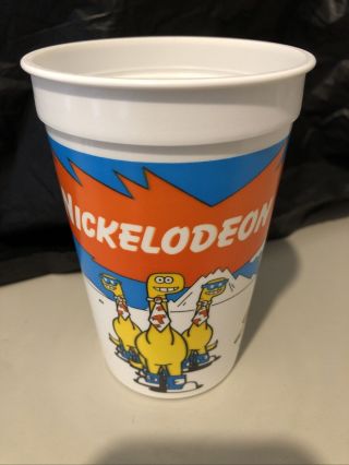 1990 Nickelodeon Studios Plastic Cup Pizza Hut,  Vintage,  Dinosaurs