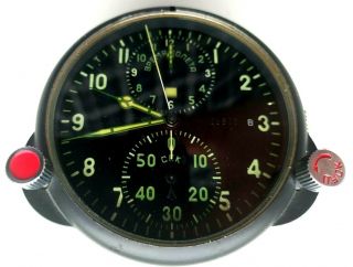 Soviet Russian Cccp Ussr Aircraft Cockpit Clock Chronograph " Achs - 1 " Plane