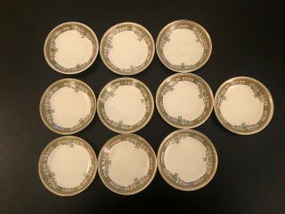 Vintage Johnson Bros Butter Pat Plate Set Of 9 England
