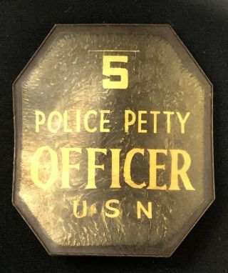 Rare,  Vintage/defunct U.  S.  Navy Police Petty Officer Badge