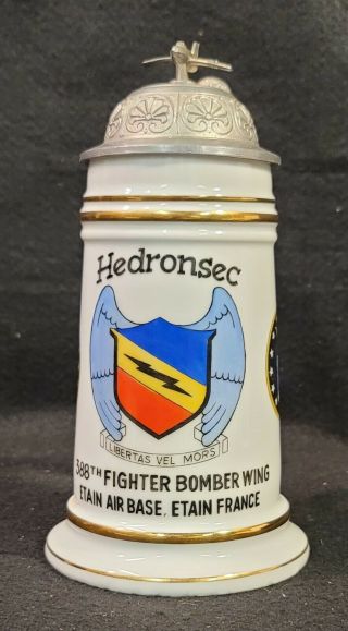 Hedrons 388th Fighter Bomber Wing Etain Air Base,  France Koehr German Beer Stein