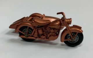 Matchbox Lesney Harley Davidson W/ Sidecar Diecast 66 1960s Broken Hand Copper