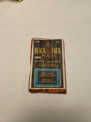 Vintage Cl 5 Black Jack Pirate Brand Firecracker Label