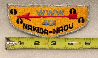 Boy Scouts America Order Of The Arrow Nakida - Naou Lodge 401 Flap Patch,