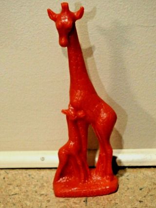 Vintage Mold A Rama Giraffe And Baby From The Brookfield Zoo,  Chicago,  Il