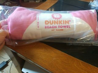 Dunkin Donuts Limited Edition Pink Beach Towel 60 " Round