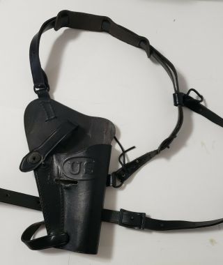 Us M7 Black Leather Shoulder Holster 1911 Right Handed Military Surplus