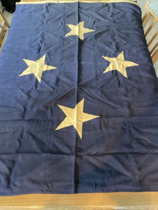 Vintage Us Navy Admiral Flag 4 Star Stitched Vintage Military